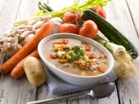 soupe de légumes et de cire